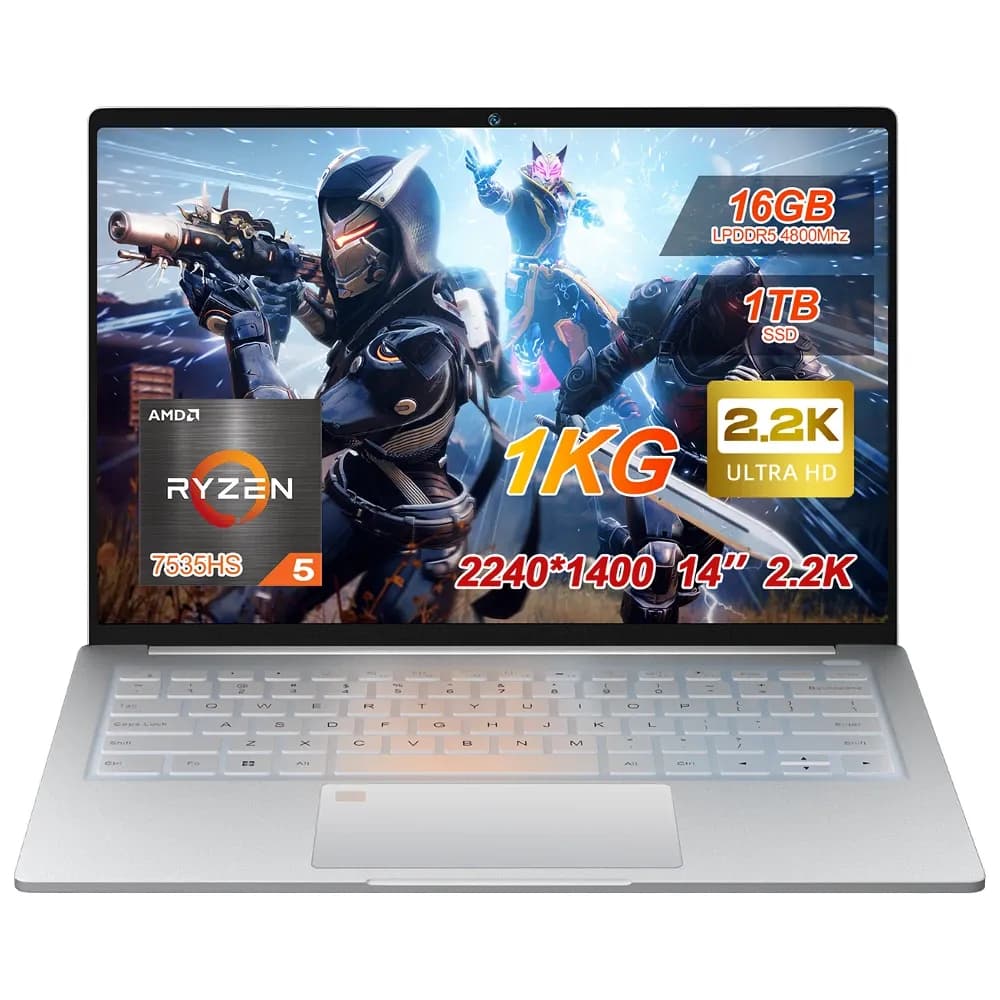 Ninkear S14 prenosnik 14 Inch 2.2K Screen AMD Ryzen 5 7535HS 16GB DDR5 1TB SSD 1kg Weight 60Wh