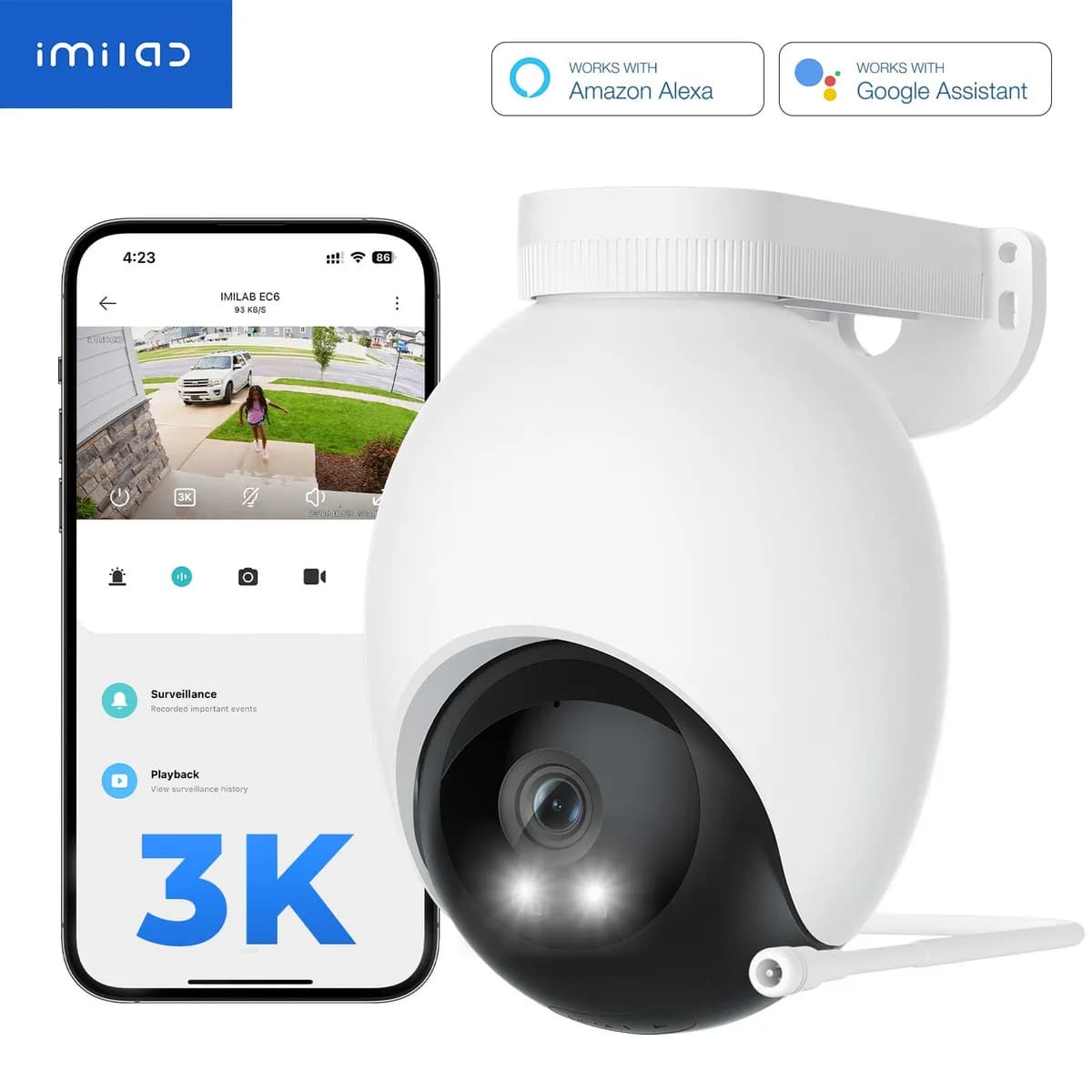 IMILAB EC6 3K zunanja kamera 44 EUR