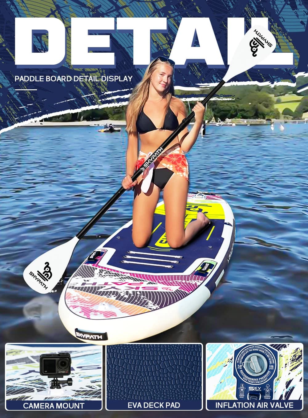 Waverite Skypath Blue SUP 335×86×15 cm - 4