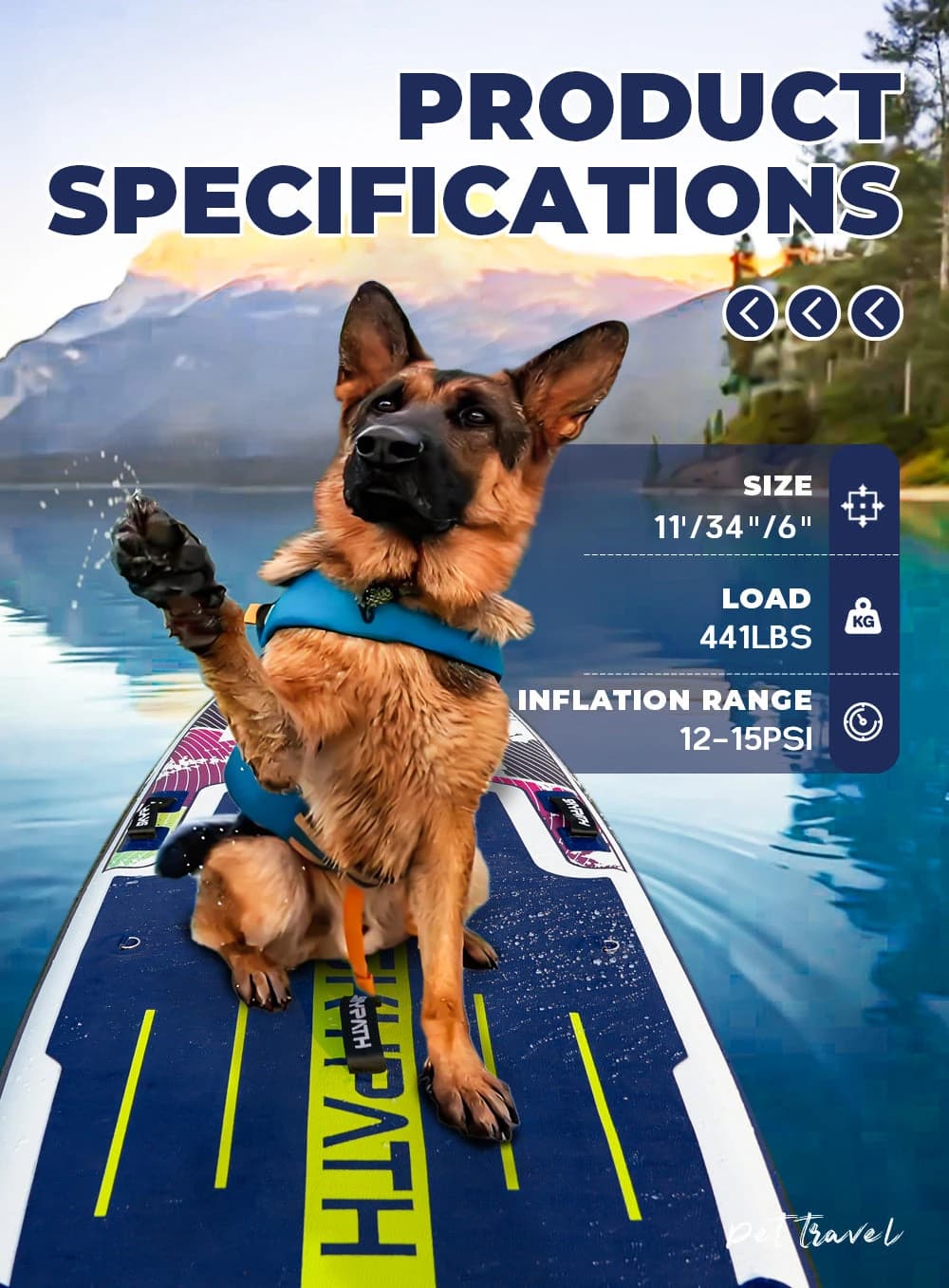 Waverite Skypath Blue SUP 335×86×15 cm - 3